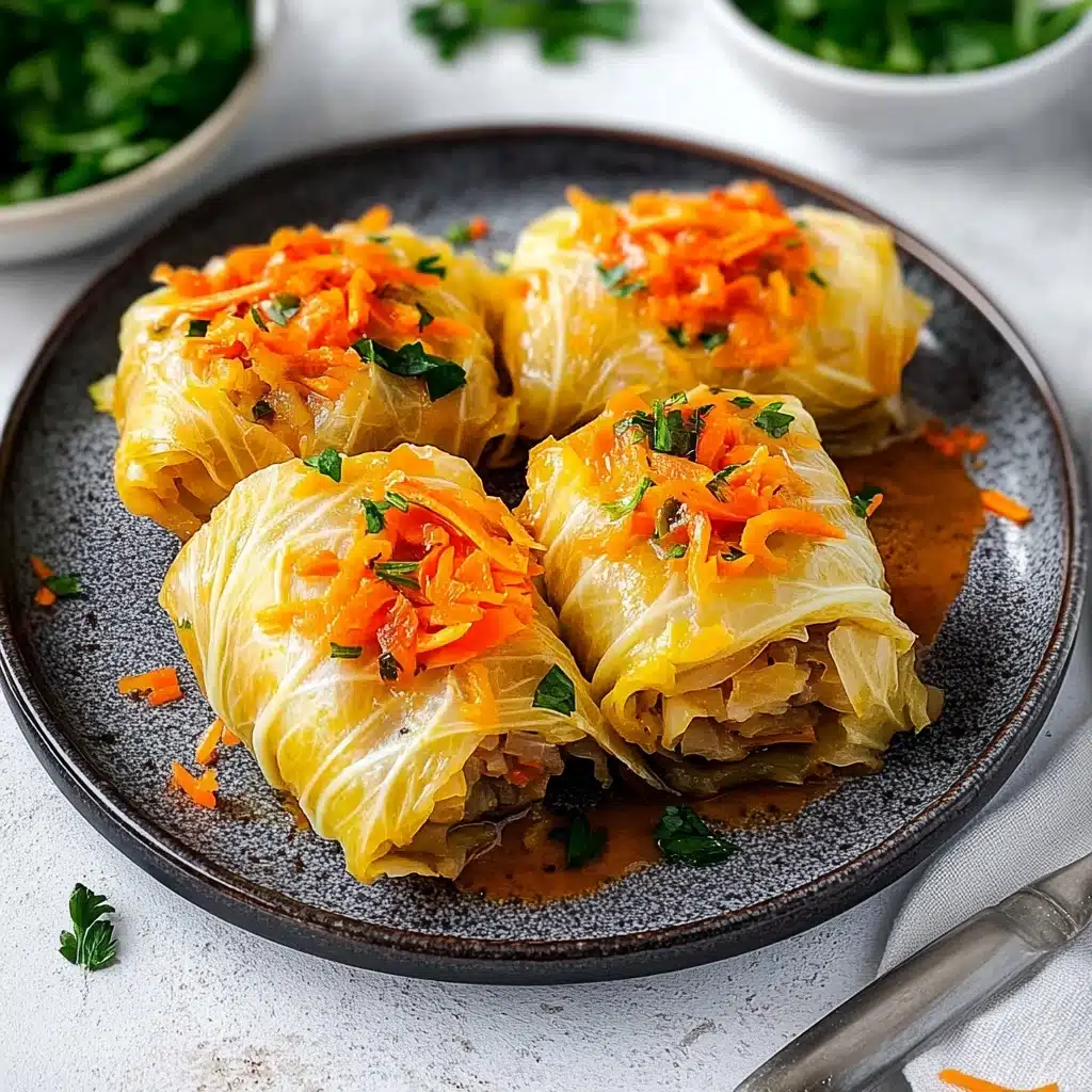 Easy Russian Chicken and Cabbage Rolls with Fresh Veggies Recipe - Recipe Image