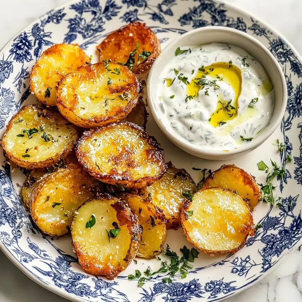 Crispy Parmesan Roasted Potatoes with Garlic, Lemon & Herbs Recipe - Recipe Image