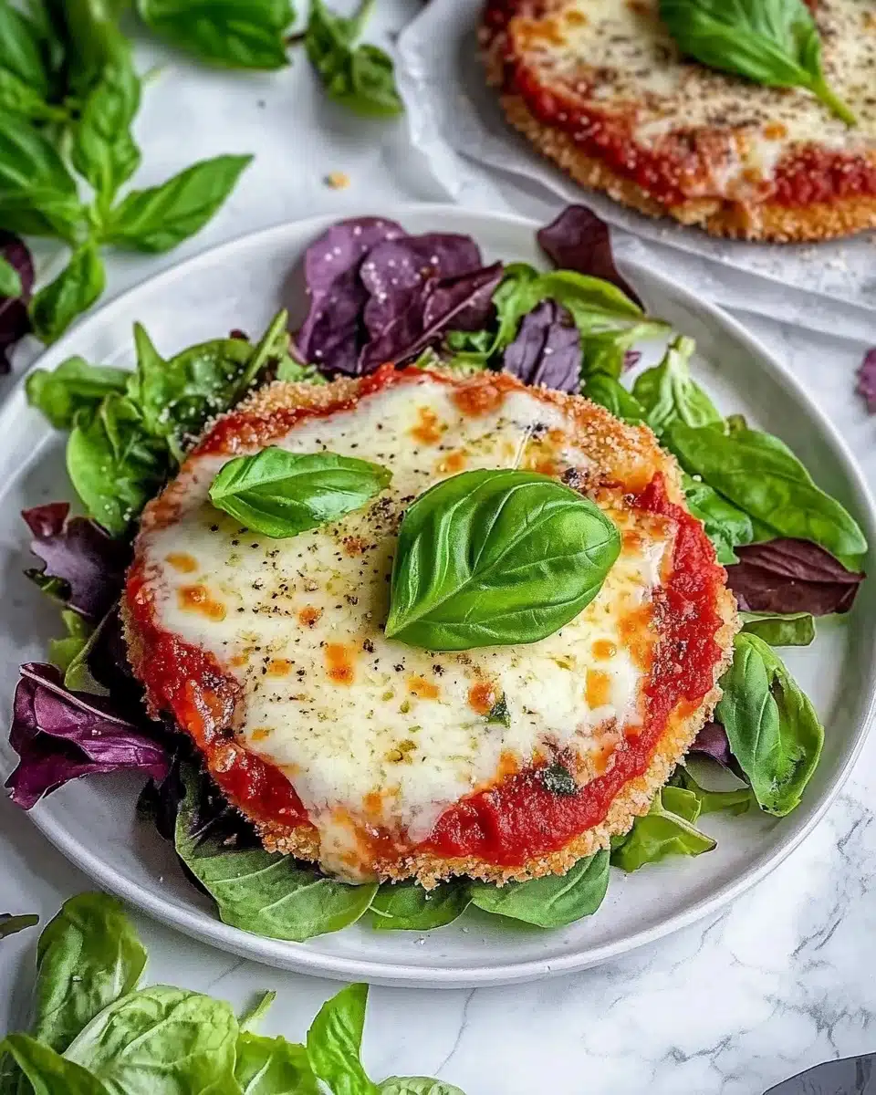 Pan-Fried Eggplant with Mozzarella and Marinara Recipe - Recipe Image