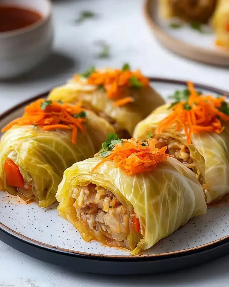 Easy Russian Chicken and Cabbage Rolls with Fresh Veggies Recipe