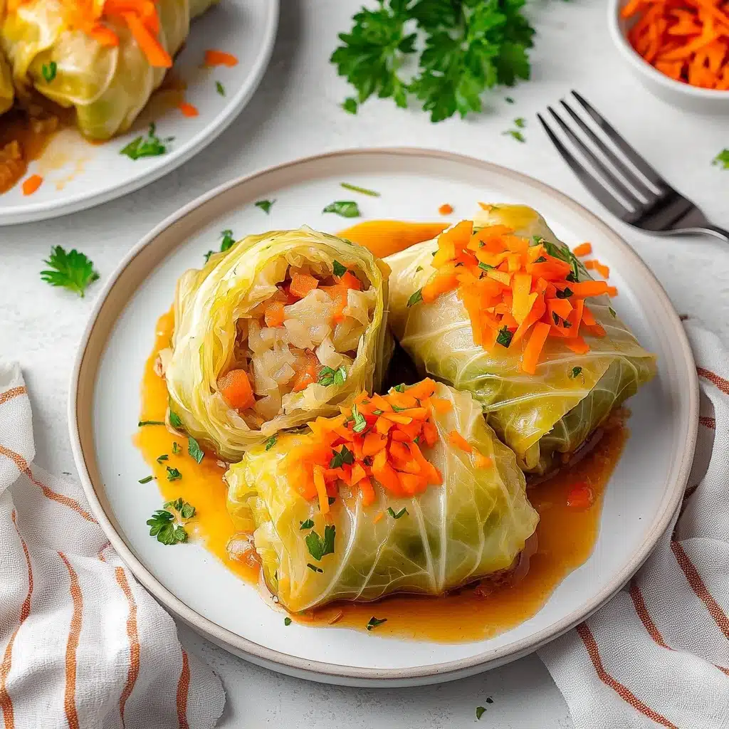 Easy Russian Chicken and Cabbage Rolls with Fresh Veggies Recipe - Recipe Image