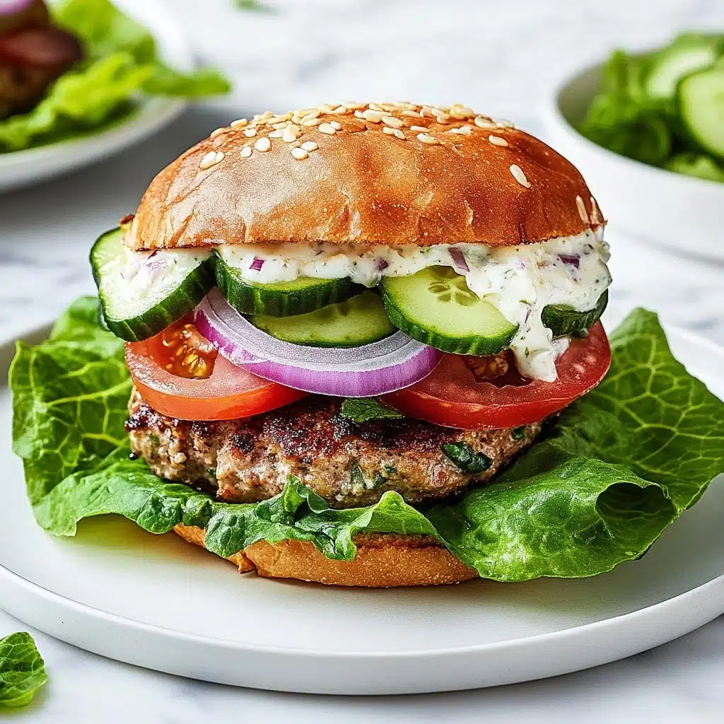 Greek Chicken Burgers Recipe - Recipe Image