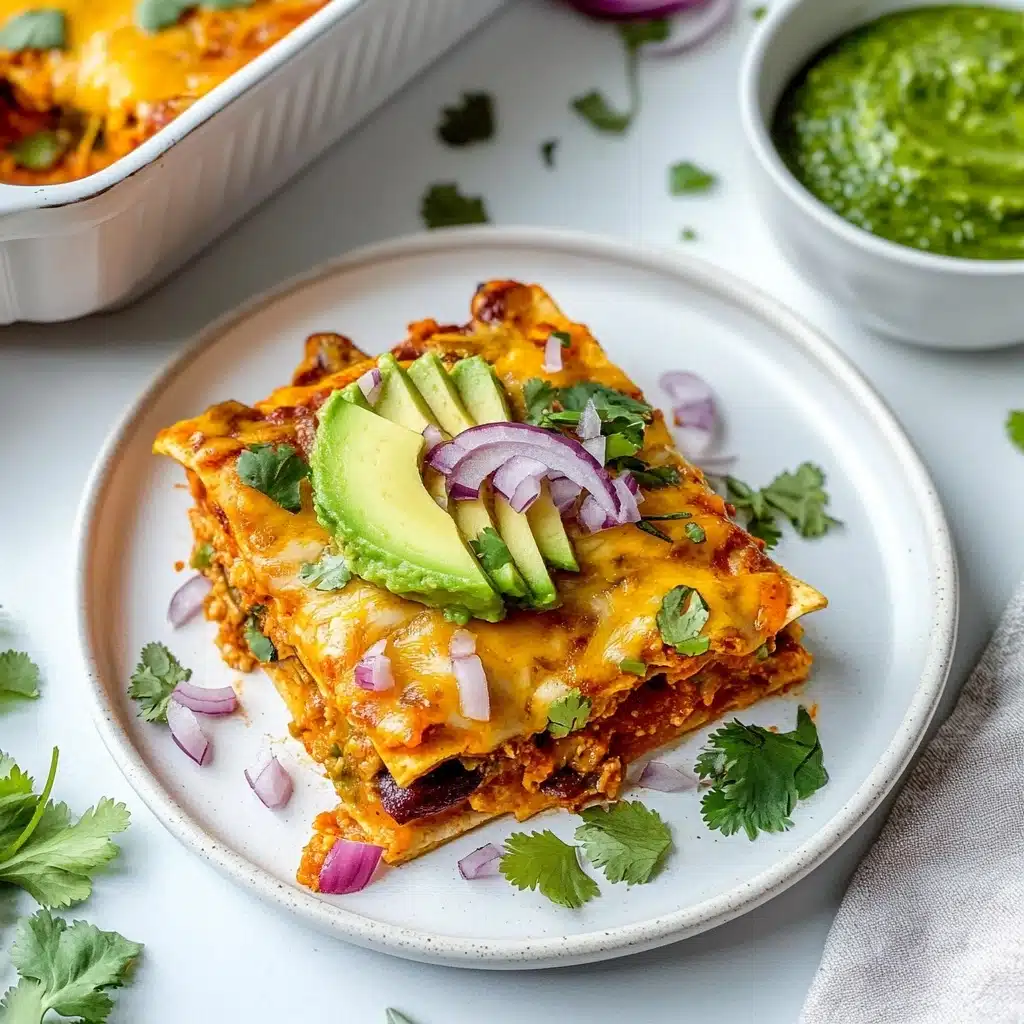 Dreamy Refried Bean Chicken Enchiladas with Homemade Enchilada Sauce Recipe - Recipe Image