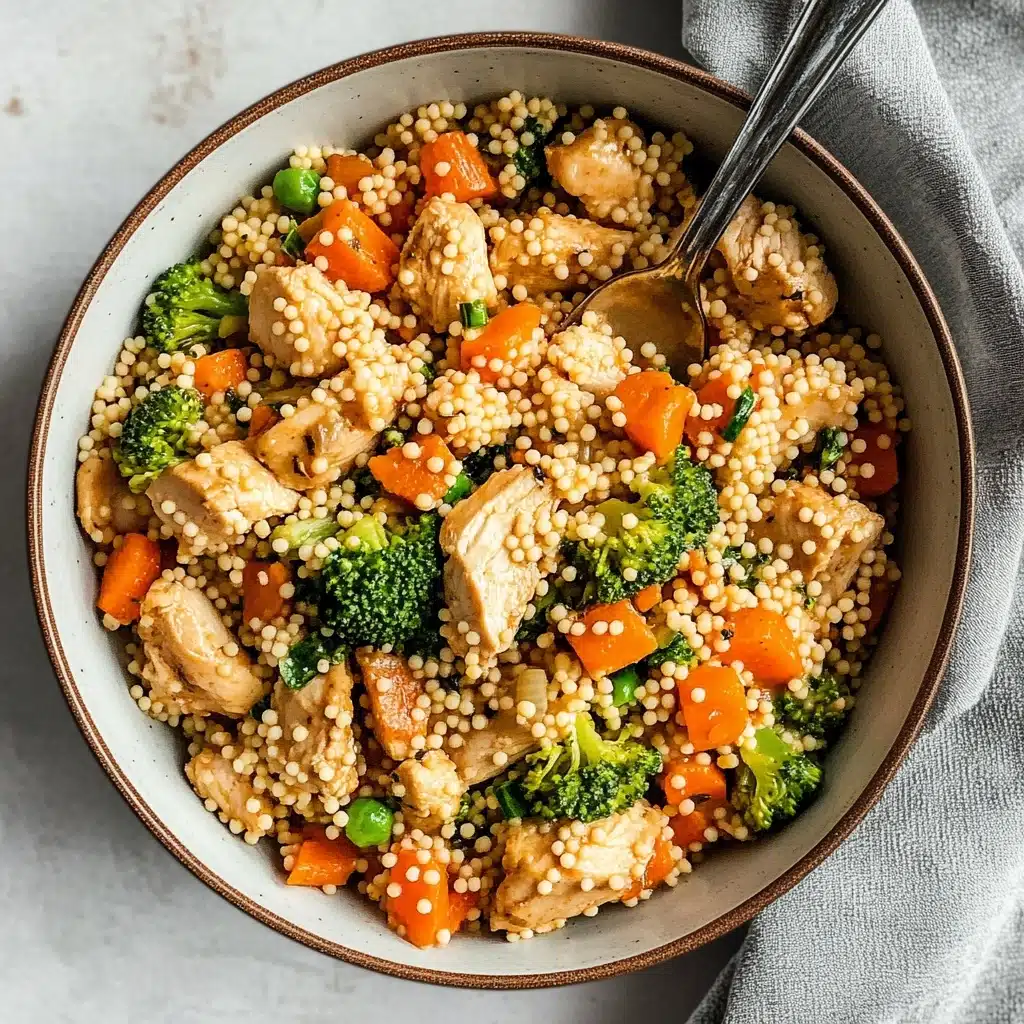 Roasted Butternut Squash Broccoli Cheddar Chicken Couscous Recipe - Recipe Image