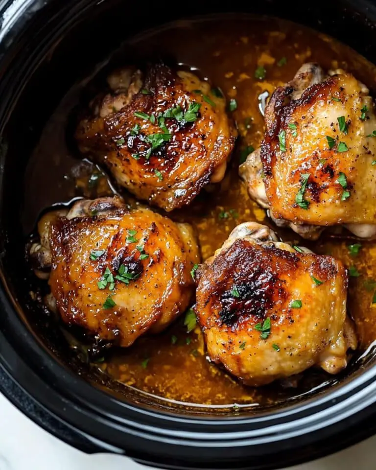 Slow Cooker Garlic Herb Chicken Thighs Recipe