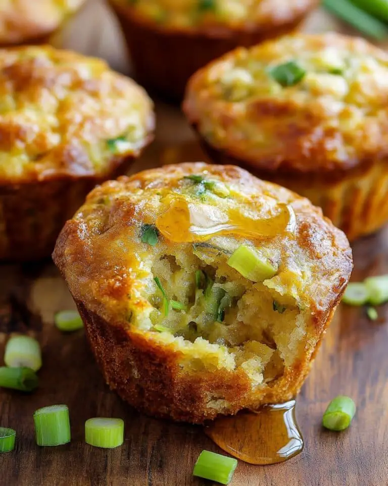Chicken Zucchini Muffin Recipe with Hot Honey Drizzle Recipe