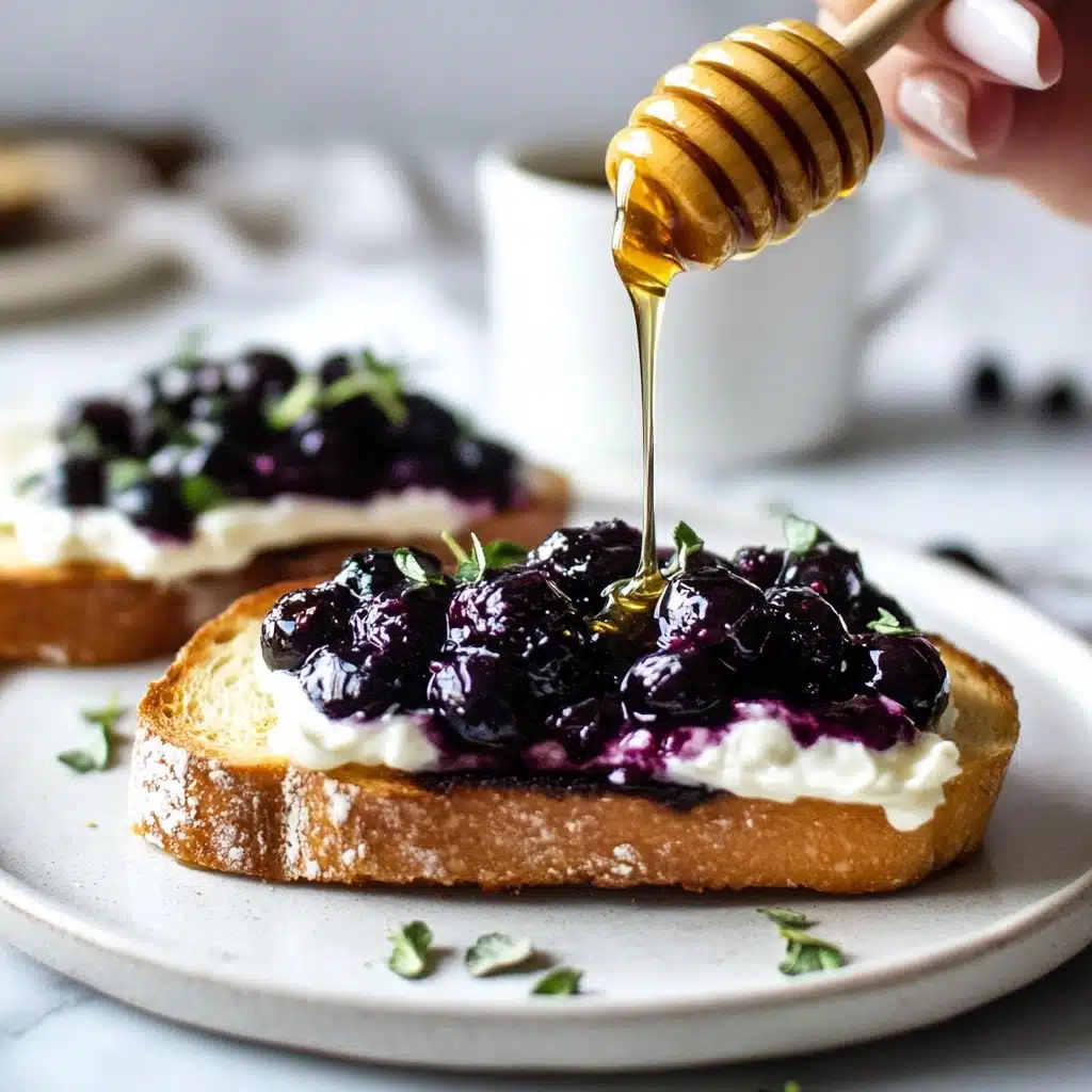 Blueberry Toast with Whipped Ricotta Recipe - Recipe Image