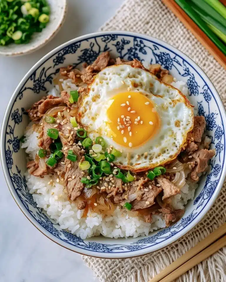 Gyudon (Japanese Beef & Rice Bowl) Recipe