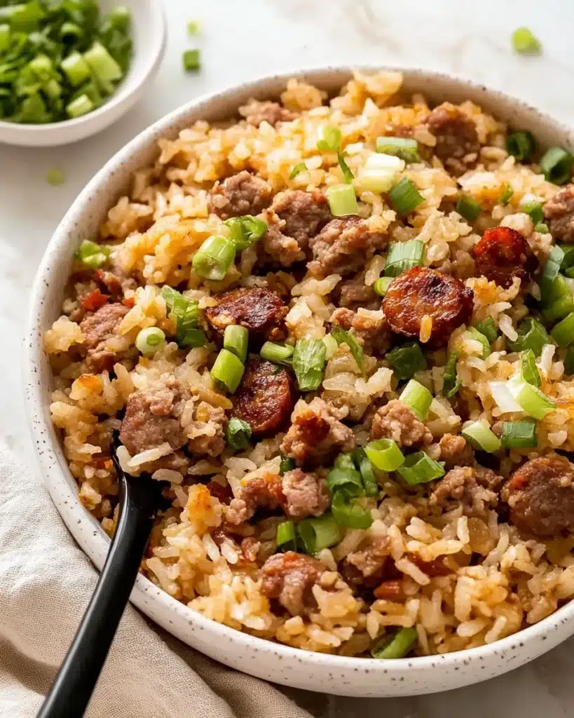 Easy Sausage Rice Recipe (Cajun Dirty Rice) Recipe