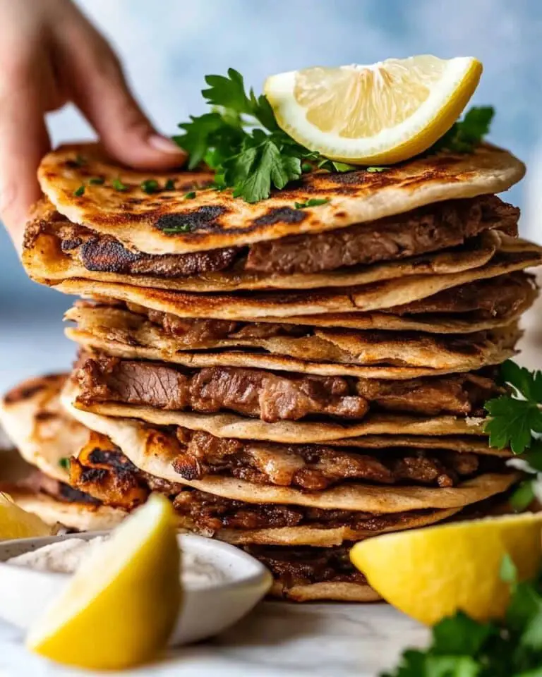 Crispy Lebanese Meat Stuffed Pita – Arayes Recipe