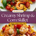 Creamy Skillet Shrimp with Corn, Pancetta, and Tomatoes Recipe
