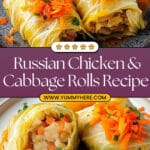 Easy Russian Chicken and Cabbage Rolls with Fresh Veggies Recipe
