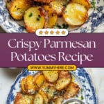 Crispy Parmesan Roasted Potatoes with Garlic, Lemon & Herbs Recipe
