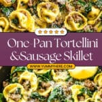 One-Pan Tortellini and Sausage Skillet Dinner Recipe