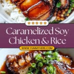 Caramelised Soy Chicken in Garlic Ginger Broth with Rice Recipe