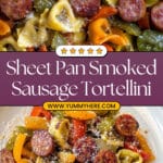 Sheet Pan Smoked Sausage Tortellini Recipe