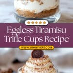 Eggless Tiramisu Trifle Cups Recipe