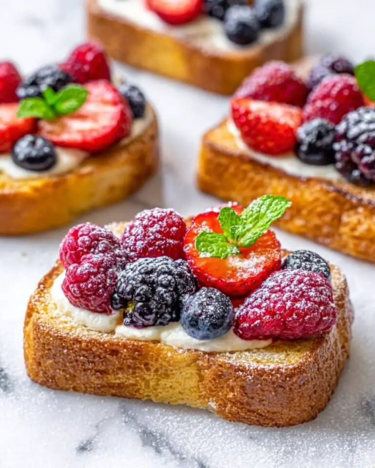 Custard Yogurt Toast with Fresh Berries Recipe