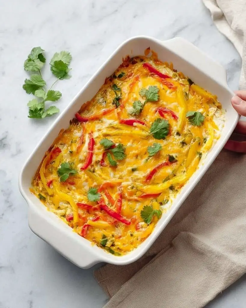 Cheesy Chicken Fajita Casserole Recipe