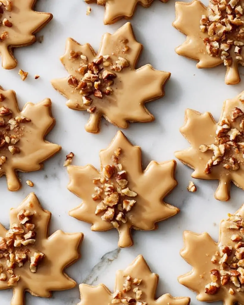 Glazed Maple Leaf Cookies Recipe
