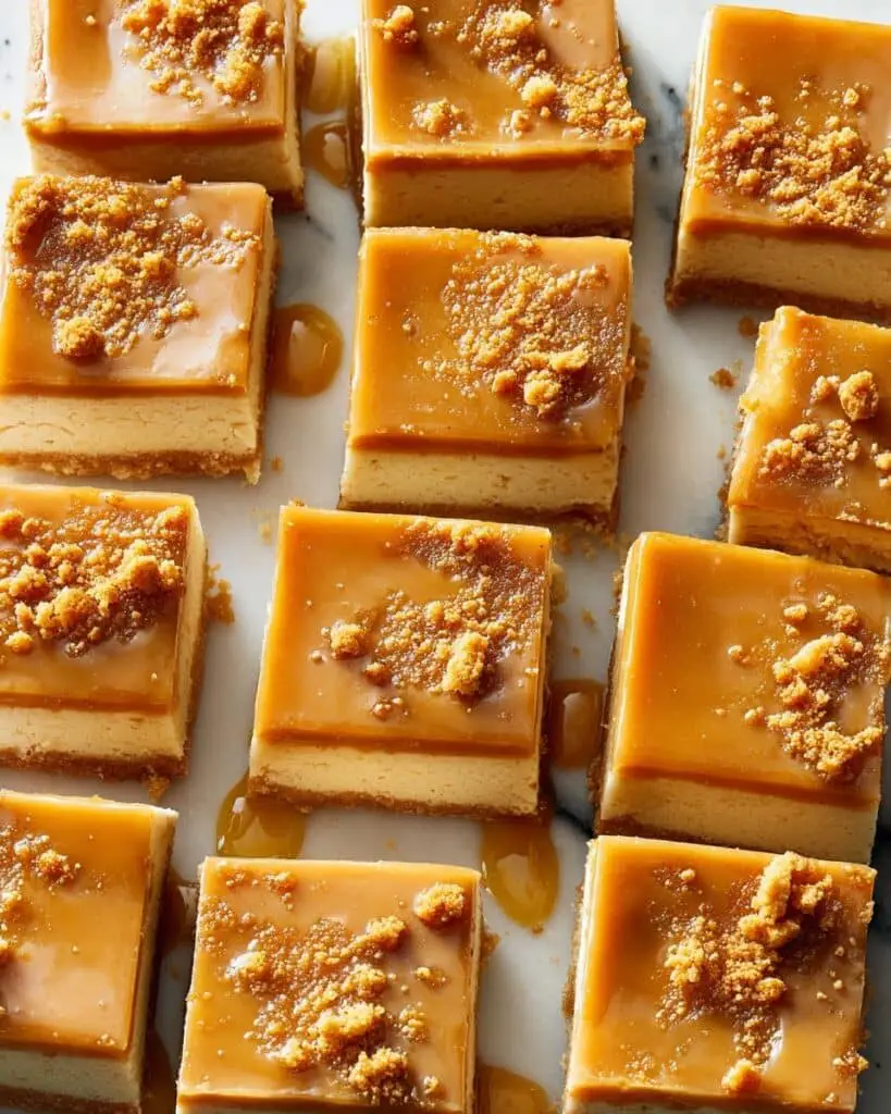 Cookie Butter Caramel Cheesecake Bars Recipe