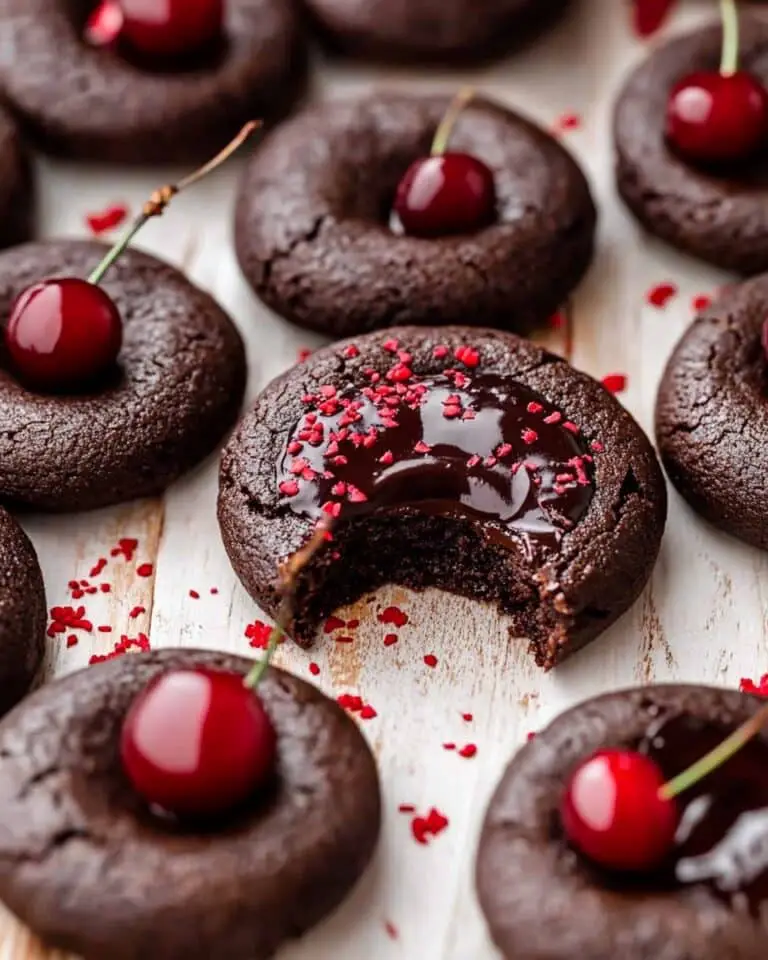 Chocolate Cherry Cookies with Ganache Recipe