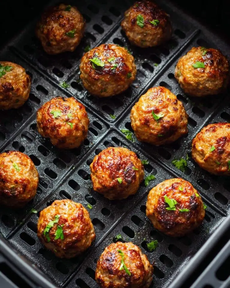 Air Fryer Chicken Meatballs with Parmesan Recipe