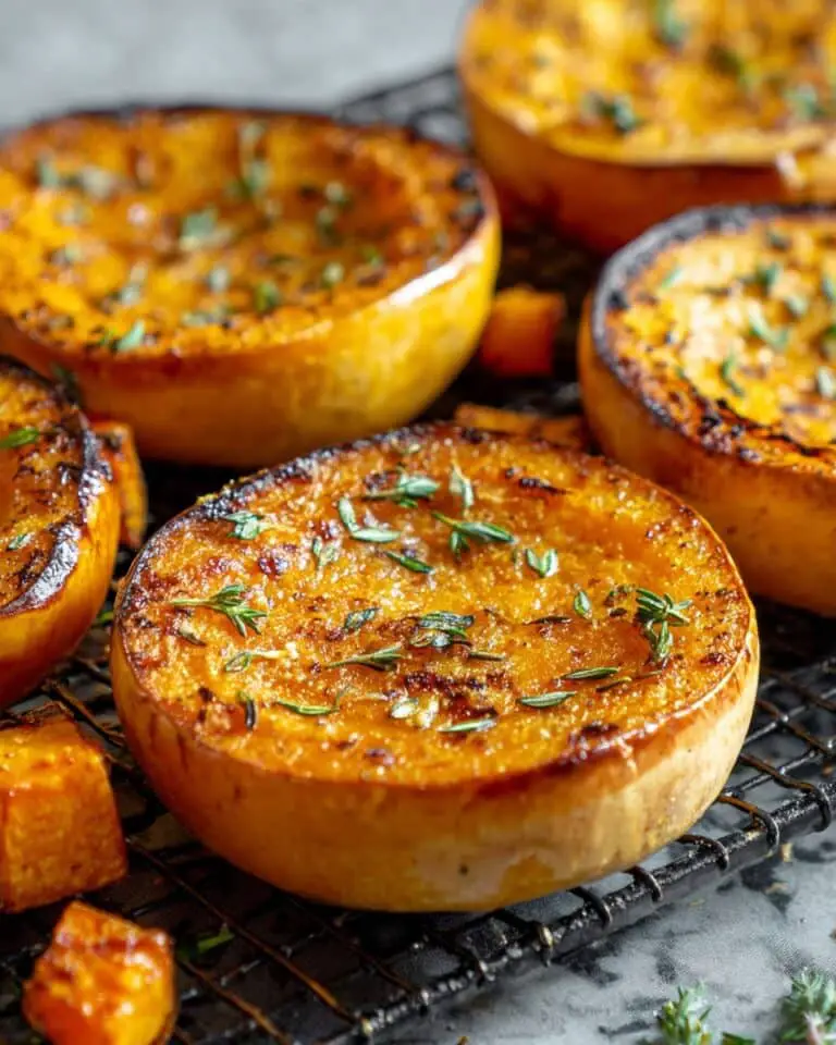 Butternut Squash Steaks with Garlic and Thyme Recipe