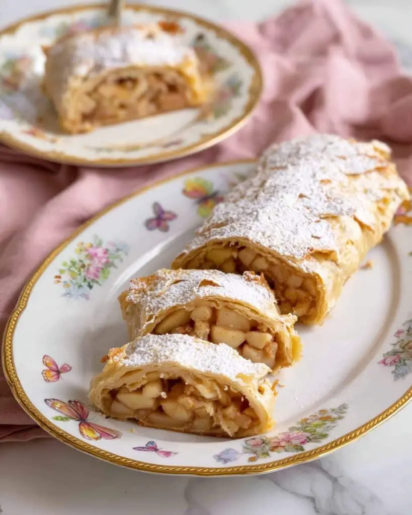 Apple Strudel with Puff Pastry and Cinnamon Recipe