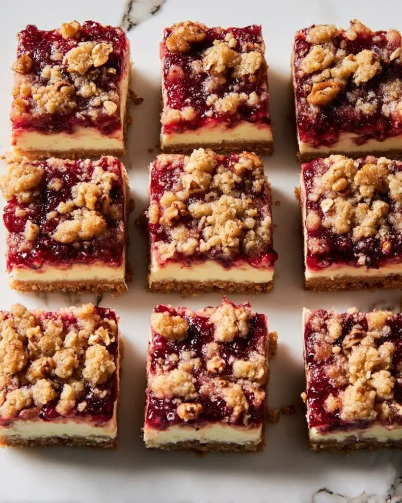 Cranberry Crumble Cheesecake Bars Recipe