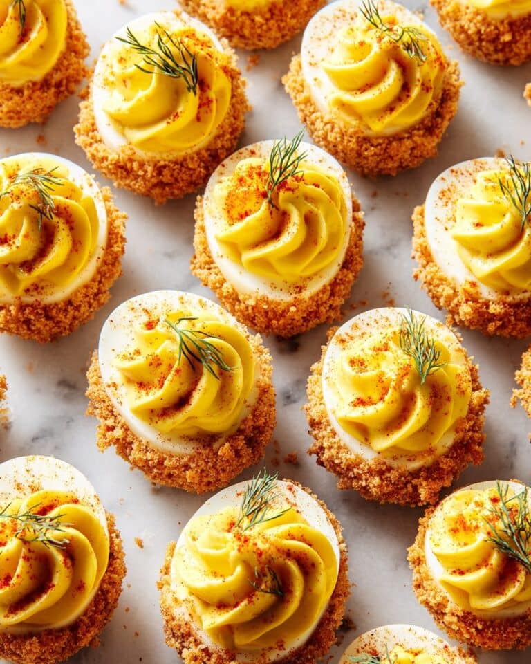 Air Fryer Deviled Eggs with Crispy Panko Coating Recipe