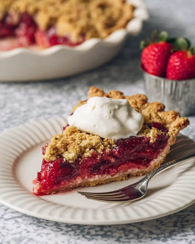 Roasted Strawberry Rhubarb Pie Recipe