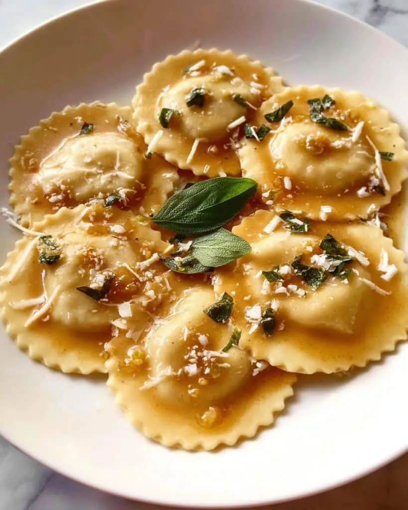 Butternut Squash Ravioli with Sage and Walnut Sauce Recipe