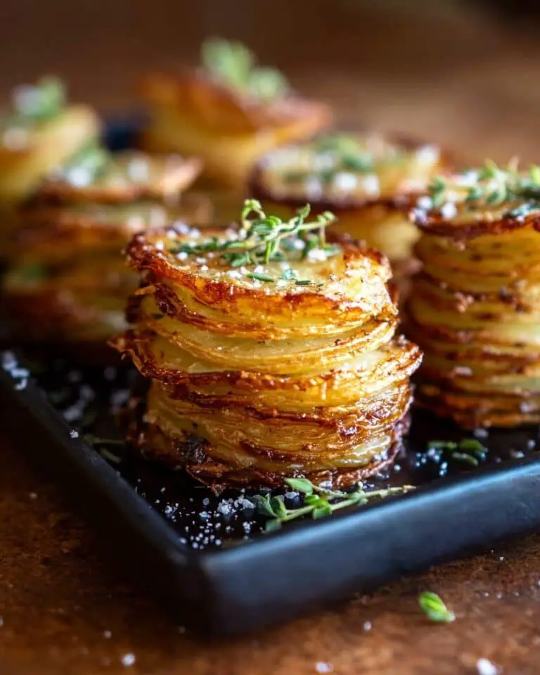 Crispy Cheesy Potatoes Stacks Recipe
