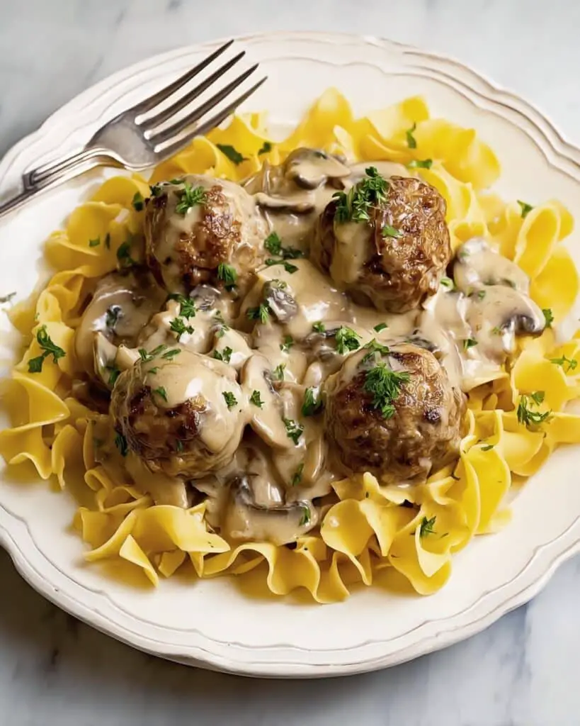 Turkey Meatball Stroganoff (Instant Pot, Slow Cooker or Stove Top) Recipe