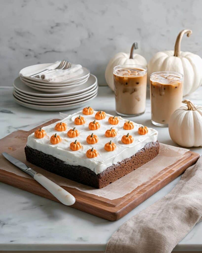 Mini Pumpkin Sheet Cake with Brown Butter Frosting Recipe