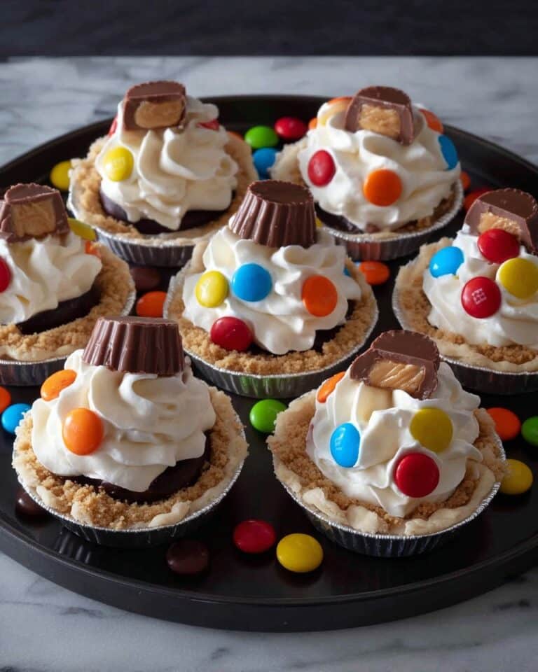 Leftover Halloween Candy Tarts with Chocolate Pudding and Whipped Cream Recipe