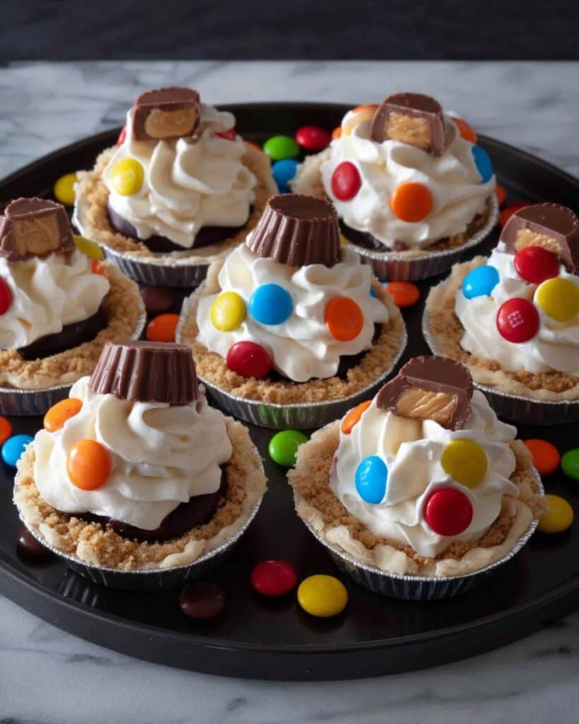 Leftover Halloween Candy Tarts with Chocolate Pudding and Whipped Cream Recipe