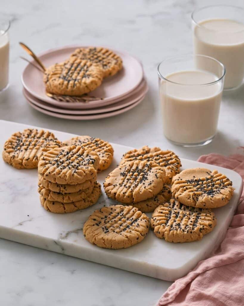 Miso Peanut Butter Cookies with Sesame and Chocolate Recipe