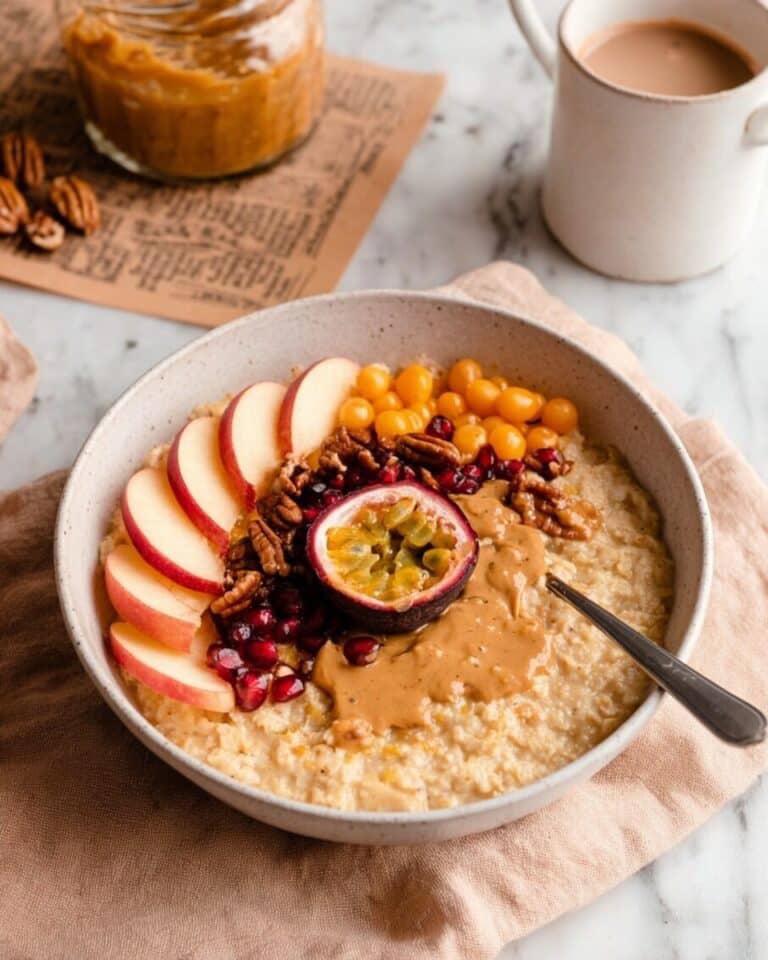 Pumpkin Spiced Oatmeal with Pumpkin Butter and Granola Recipe