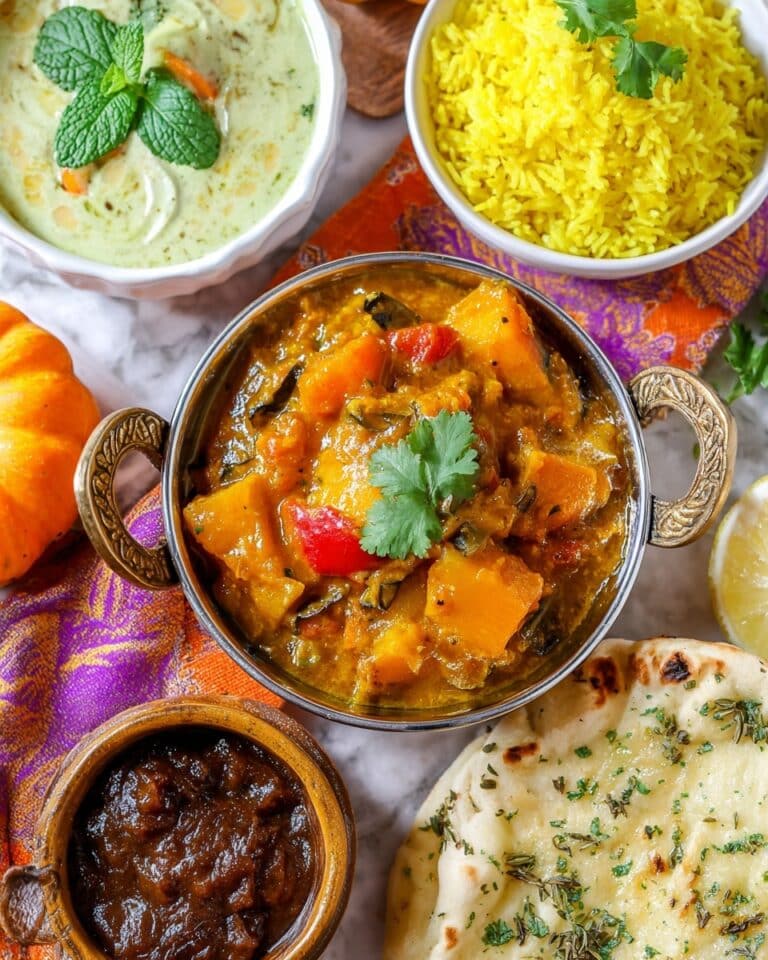 Creamy Pumpkin Curry with Chickpeas and Aromatic Spices Recipe