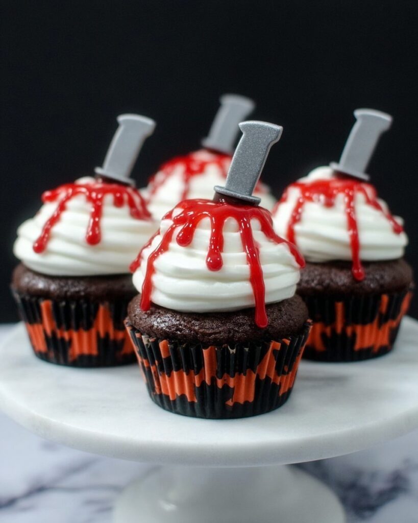 Bloody Knife Cupcakes Recipe