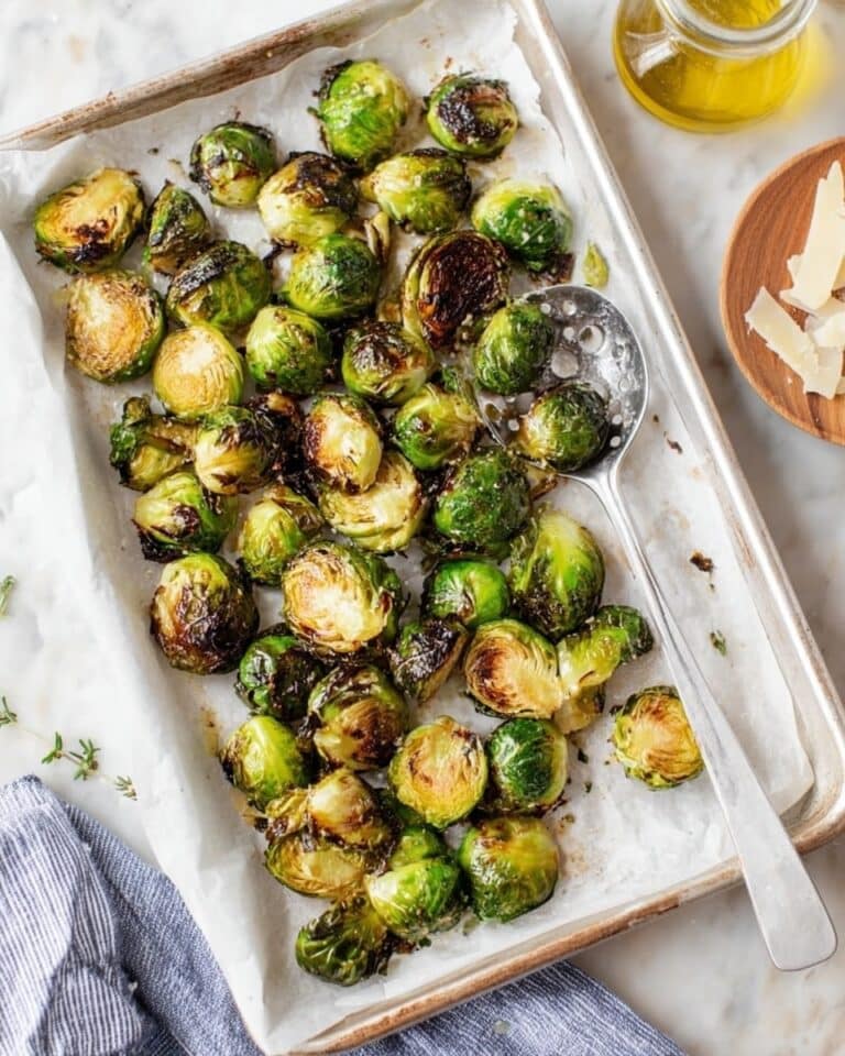 Roasted Brussels Sprouts with Lemon, Parmesan, and Thyme Recipe