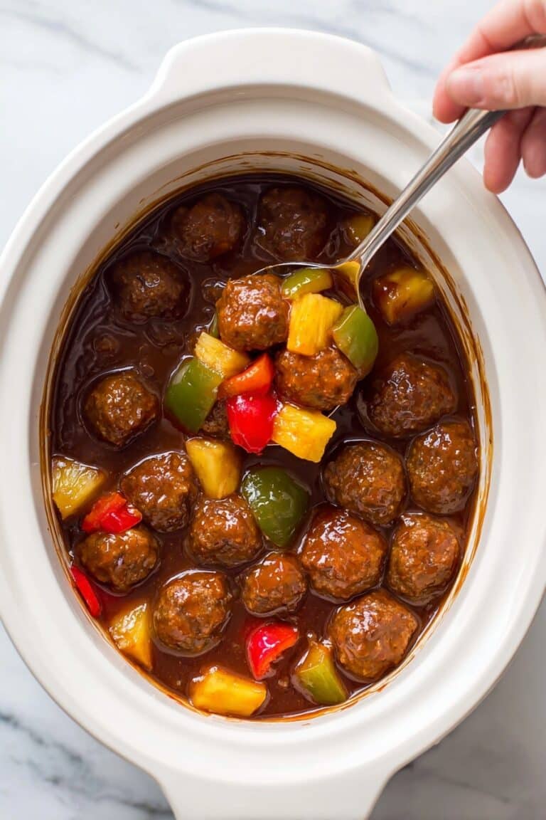Sweet and Sour Crockpot Meatballs Recipe