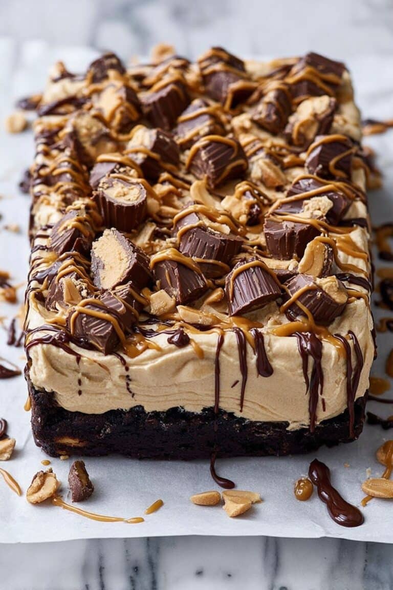 Chocolate Peanut Butter Cake for a Crowd Recipe