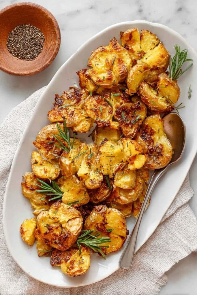 Crispy Air Fryer Smashed Potatoes Recipe