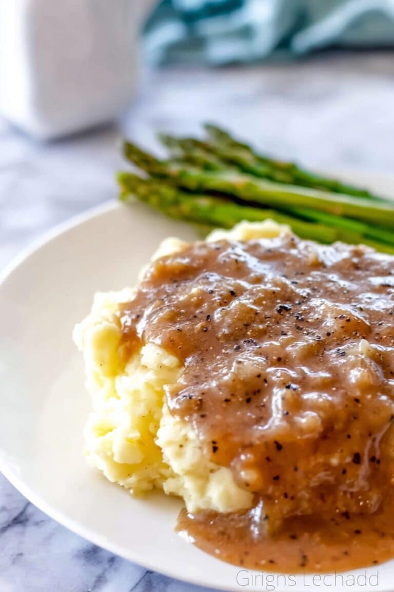 Crock Pot Cube Steak with Mushroom Gravy Recipe