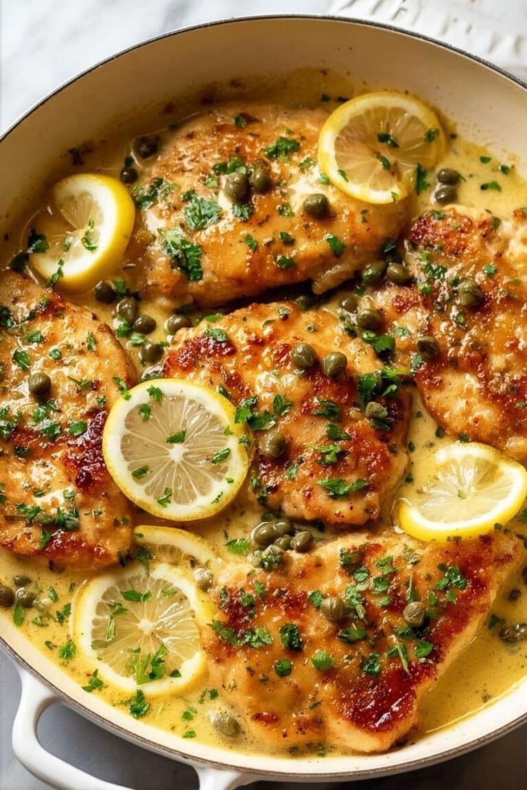 Easy Chicken Piccata in Lemon White Wine Sauce Recipe