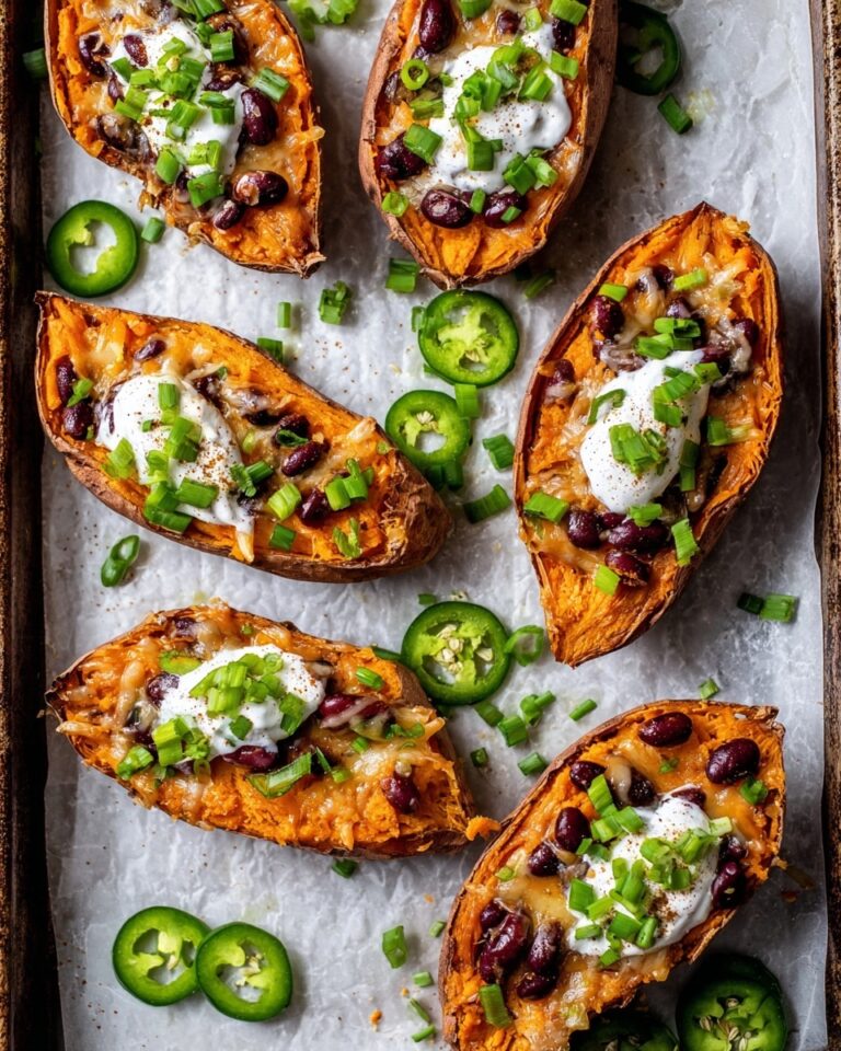 Ultimate Chili-Stuffed Sweet Potato Skins Recipe
