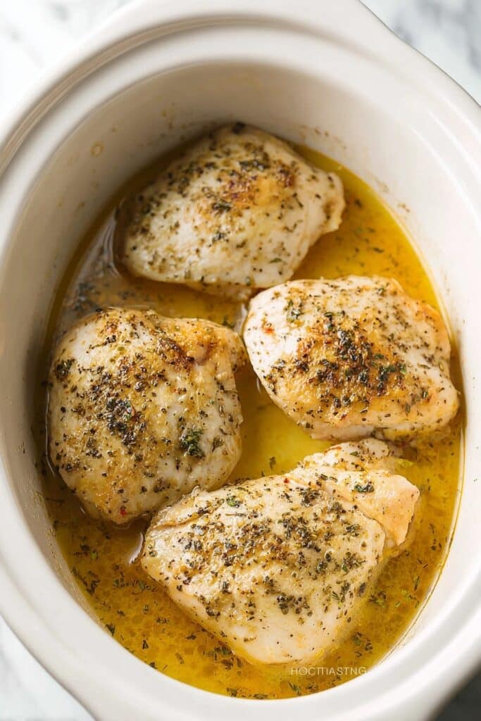 Slow Cooker Juicy Seasoned Chicken Breast Recipe